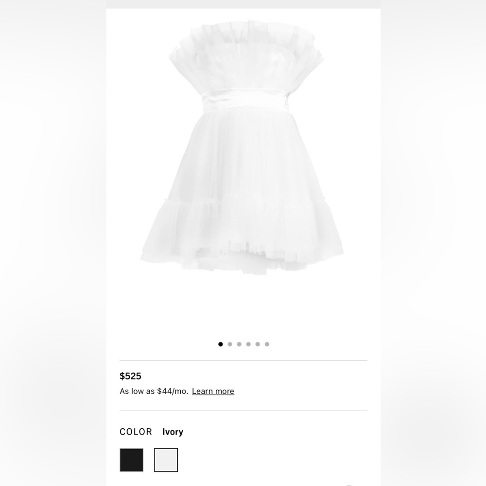 White tulle party dress with satin bow belt